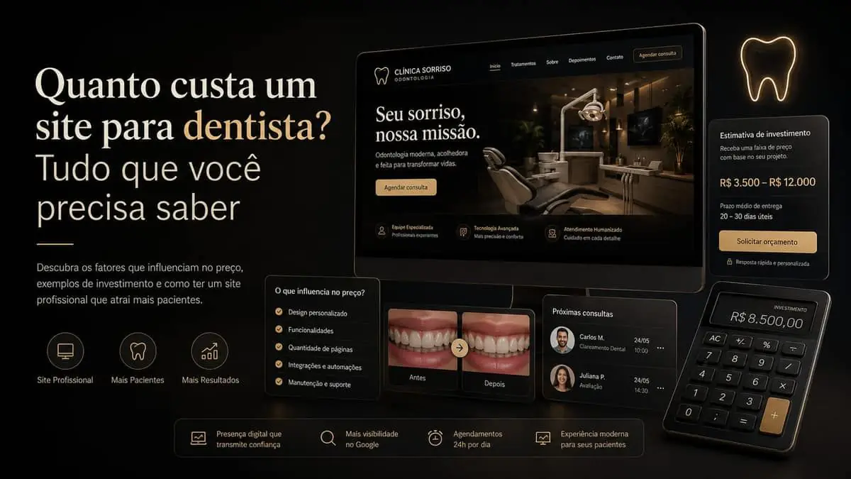 Conceito tecnológico e estético moderno para clínica odontológica