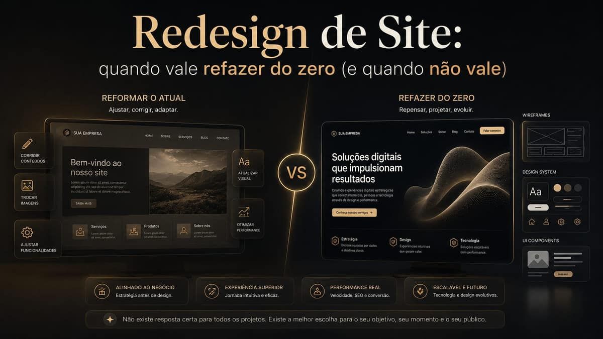 Conceito de antes e depois em arquitetura de interface