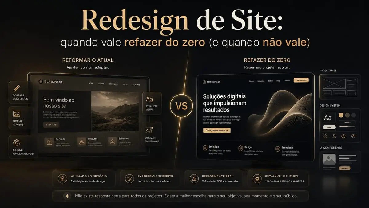 Conceito de antes e depois em arquitetura de interface