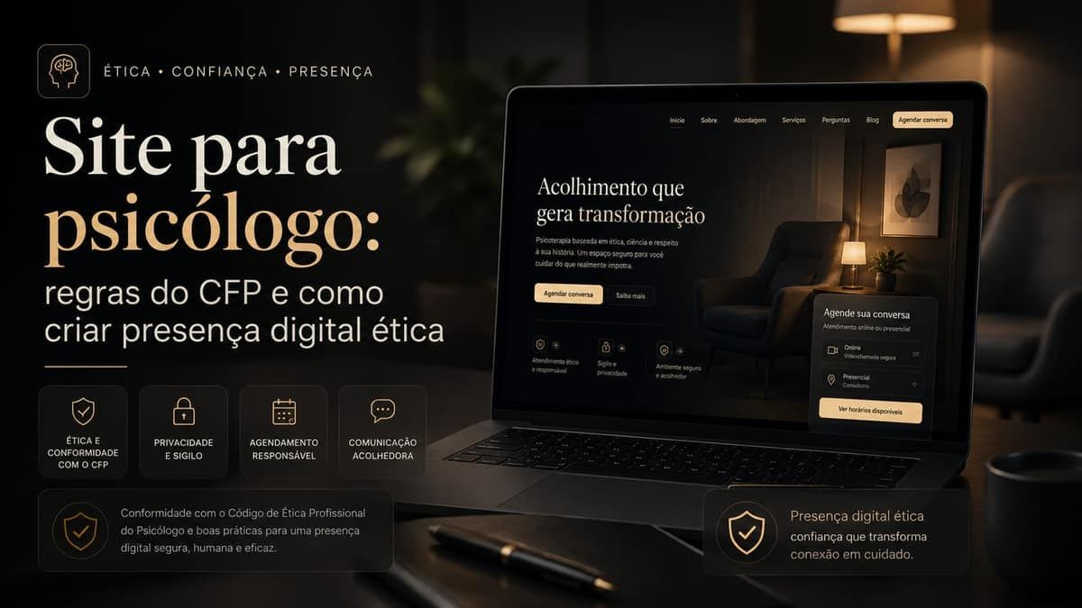 Design abstrato calmo e acolhedor para site de psicologia