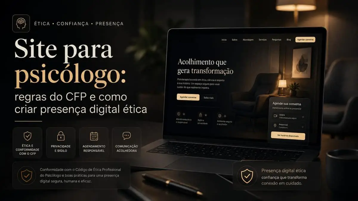 Design abstrato calmo e acolhedor para site de psicologia