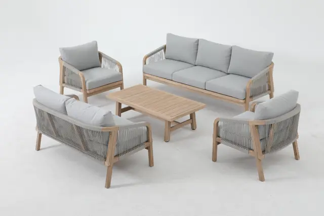 Conjunto Lounge Trama Cinza